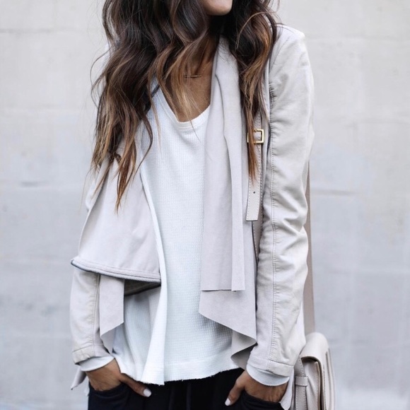 Blank NYC Jackets & Blazers - Blank NYC vegan leather suede draped jacket - NWOT